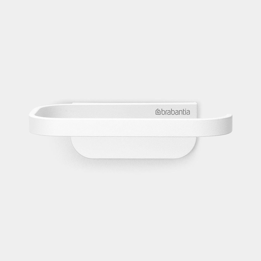 Brabantia MindSet – Toilettenpapierhalter – Kunststoff, weiss, wandmontiert, zum Bohren, 14,5 × 9 × 4,4 cm