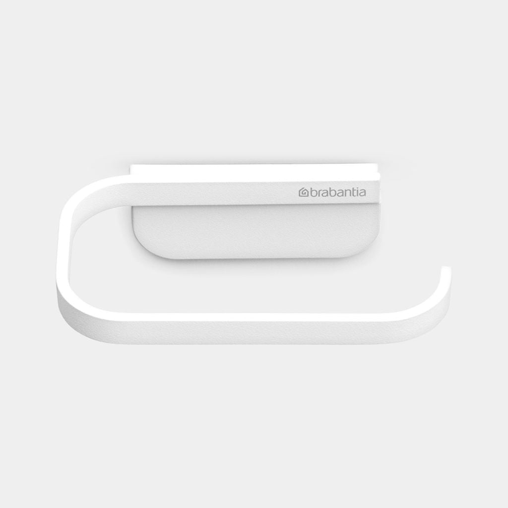 Brabantia MindSet – Toilettenpapierhalter – Kunststoff, weiss, wandmontiert, zum Bohren, 14,5 × 9 × 4,4 cm