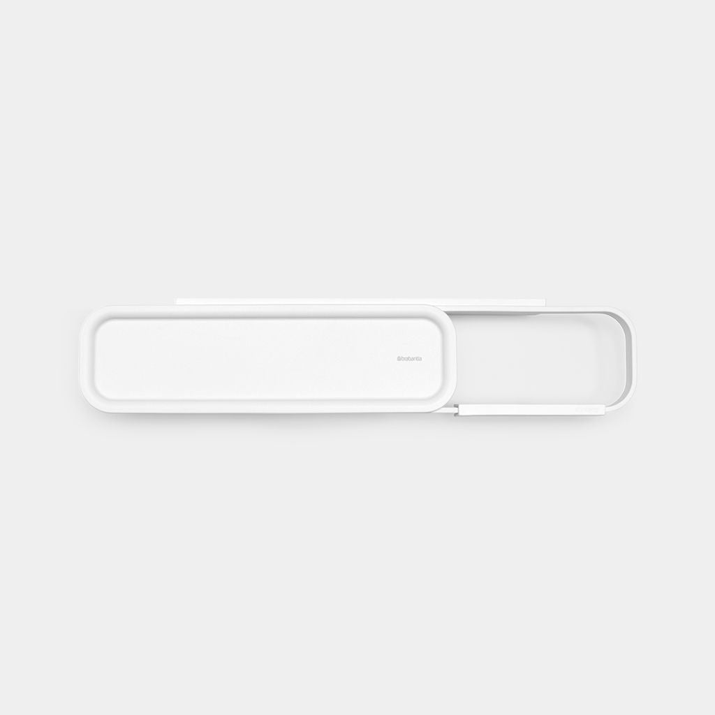 Brabantia MindSet – Toilettenpapierhalter – Kunststoff, weiss, wandmontiert, zum Bohren, 14 × 8,9 × 4,2 cm