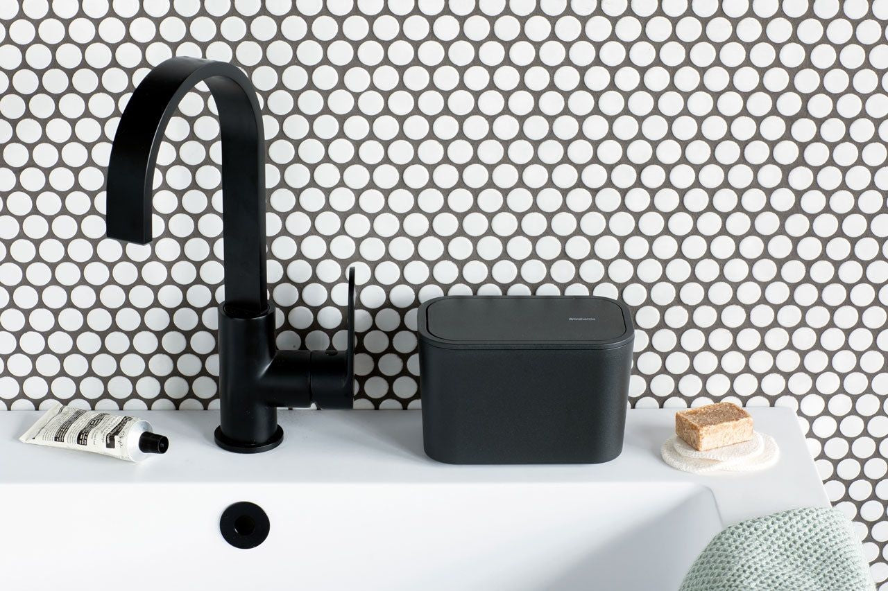 Brabantia Tischabfalleimer MindSet – Recycling-Kunststoff, rechteckig – Anthrazit