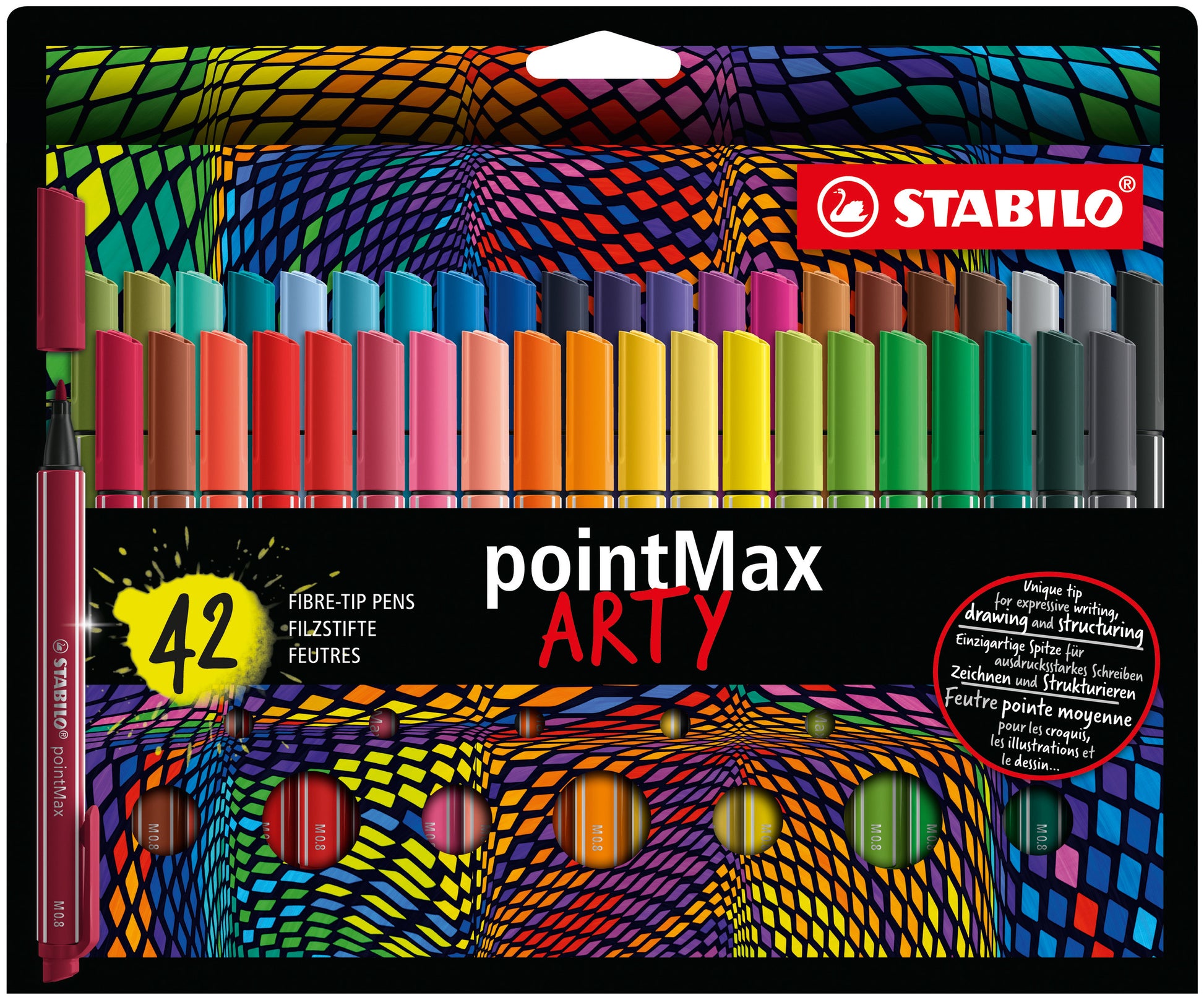 STABILO Filzstifte, Strichbreite 0,8 mm, 42 Farben