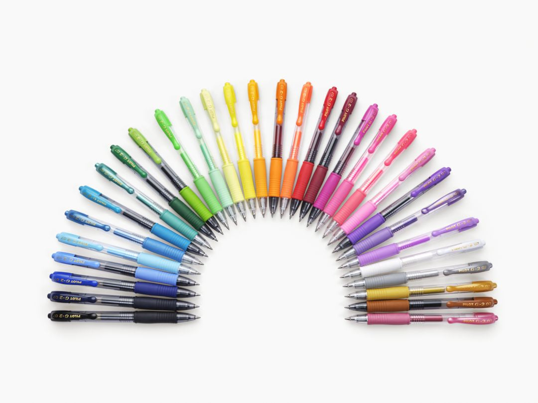 Pilot G-2 Gelschreiber, Druckmechanik – Schwarz, Spitze 0,7 mm, schnelltrocknend, nachfüllbar