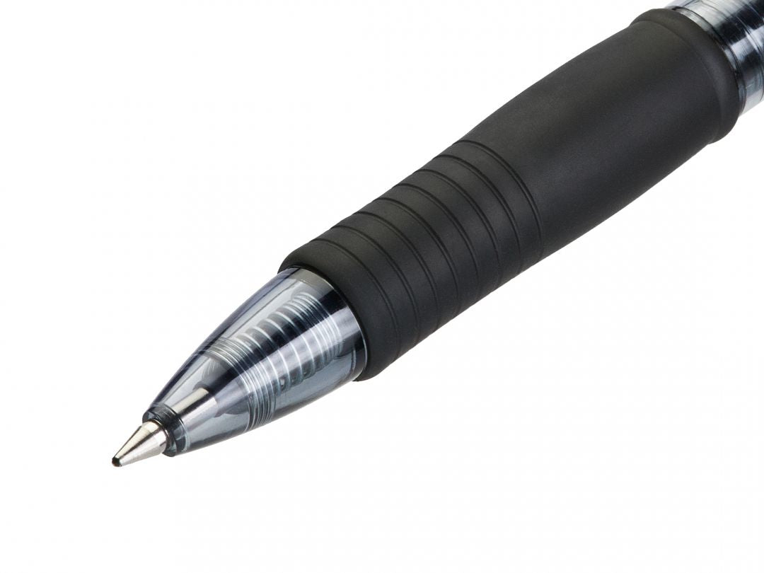 Pilot G-2 Gelschreiber, Druckmechanik – Schwarz, Spitze 0,7 mm, schnelltrocknend, nachfüllbar