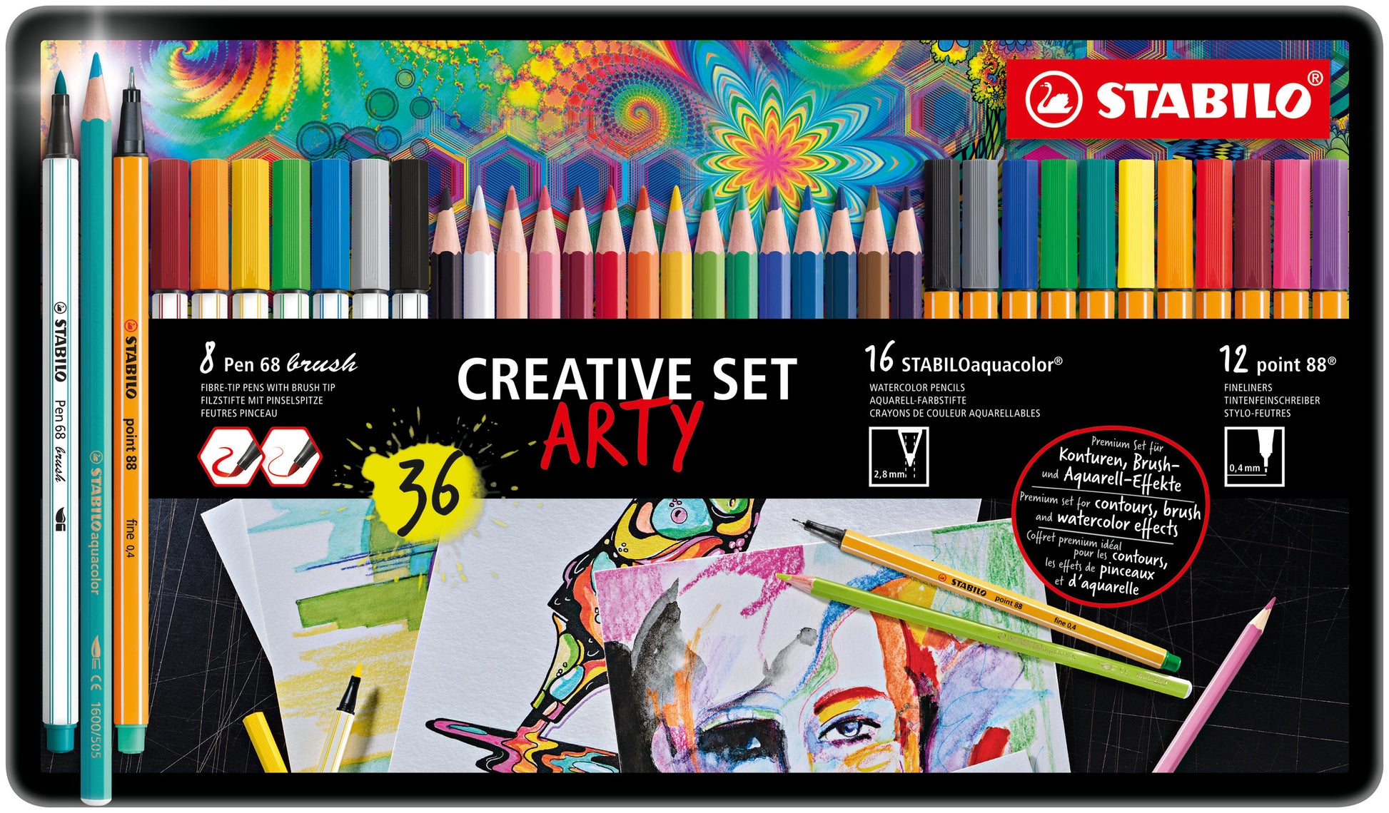 STABILO Malset Brushlettering – 36 Farben