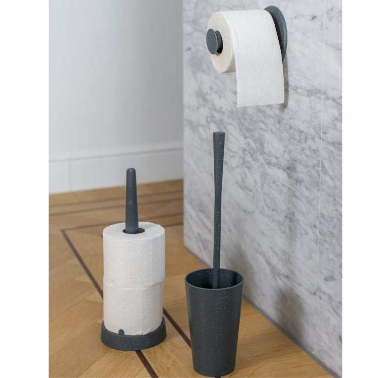 Koziol Rio – Toilettenpapierständer – Thermoplast, grau, für 3 Rollen, 12,9 × 12,9 × 34,8 cm