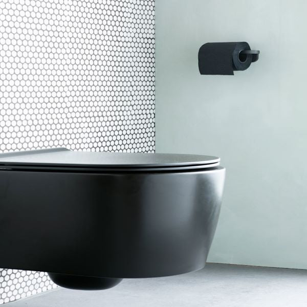 Brabantia Toilettenpapierhalter – Kunststoff, Anthrazit, Wandmontiert, Zum Bohren, Korrosionsbeständig, 14,5