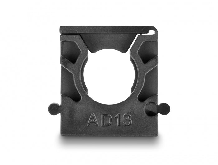 DeLOCK Kabelhalter mit Verschlussclip, Ø 13 mm, 8er-Pack – schwarz