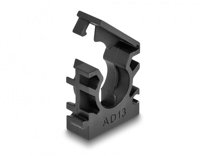 DeLOCK Kabelhalter mit Verschlussclip, Ø 13 mm, 8er-Pack – schwarz