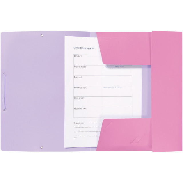 Kolma Sammelmappe für A4, Kunststoff, pink/violett, mit Gummizug