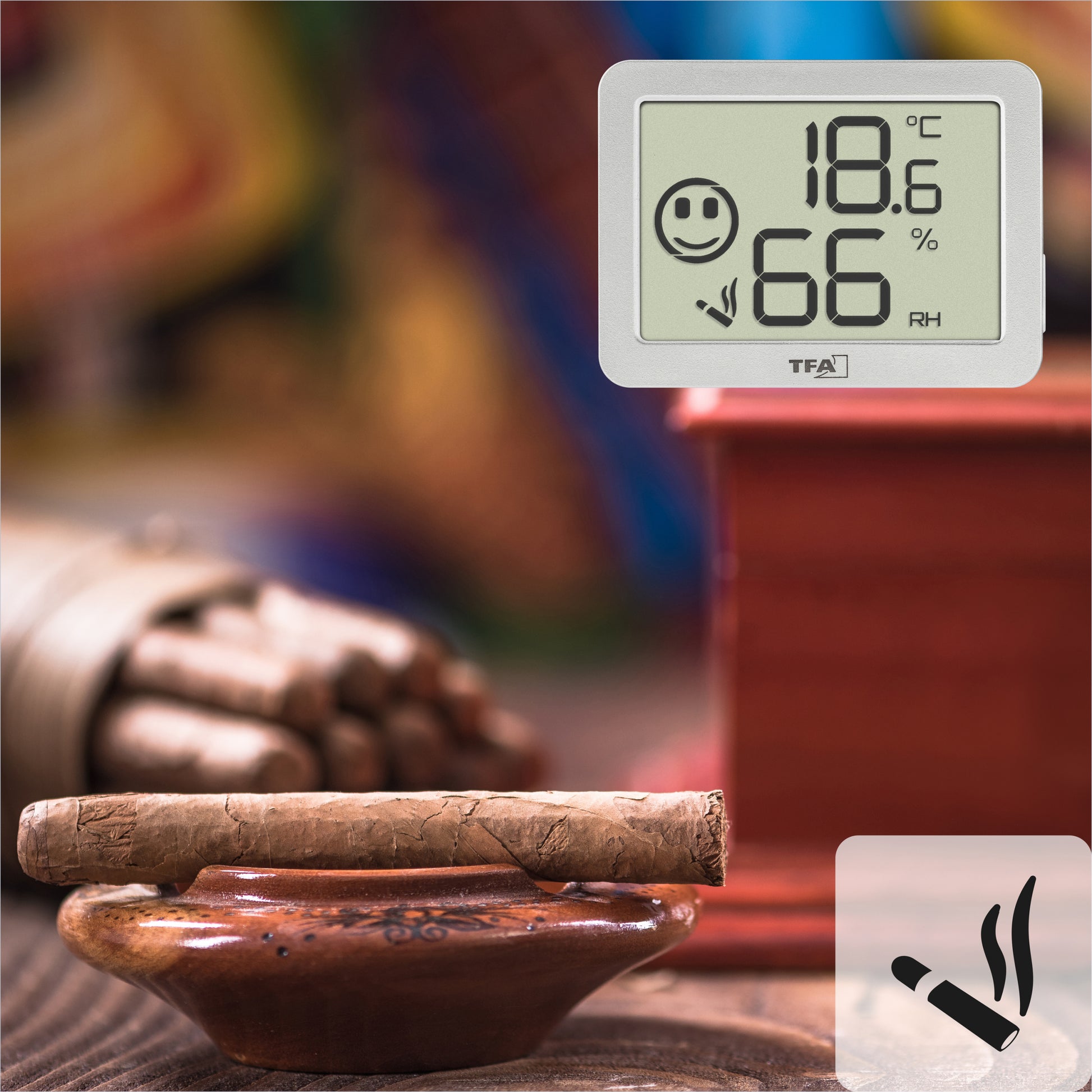 TFA-Dostmann TFA Dostmann – Thermo-/Hygrometer, LCD-Display – Weiss