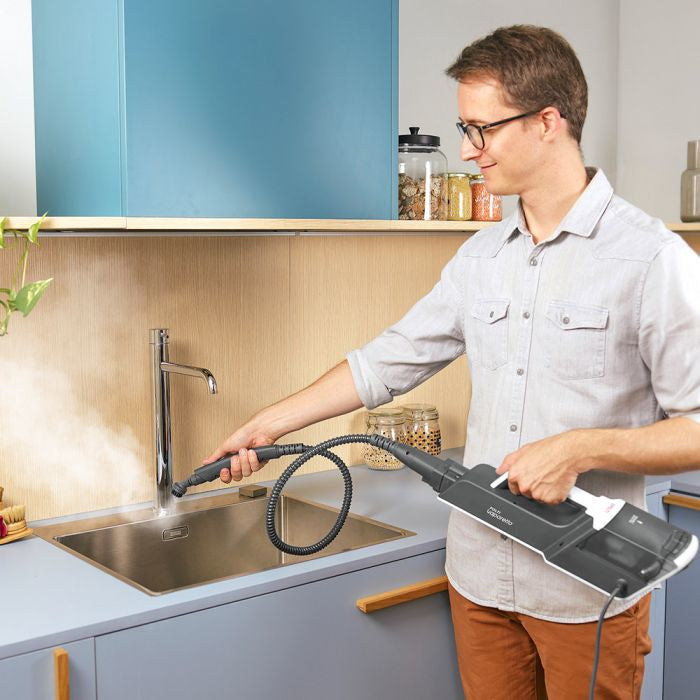 Polti Vaporetto SV610 Style – Dampfbesen – 1500W, 0,5l, Aufheizzeit 20s, Grau