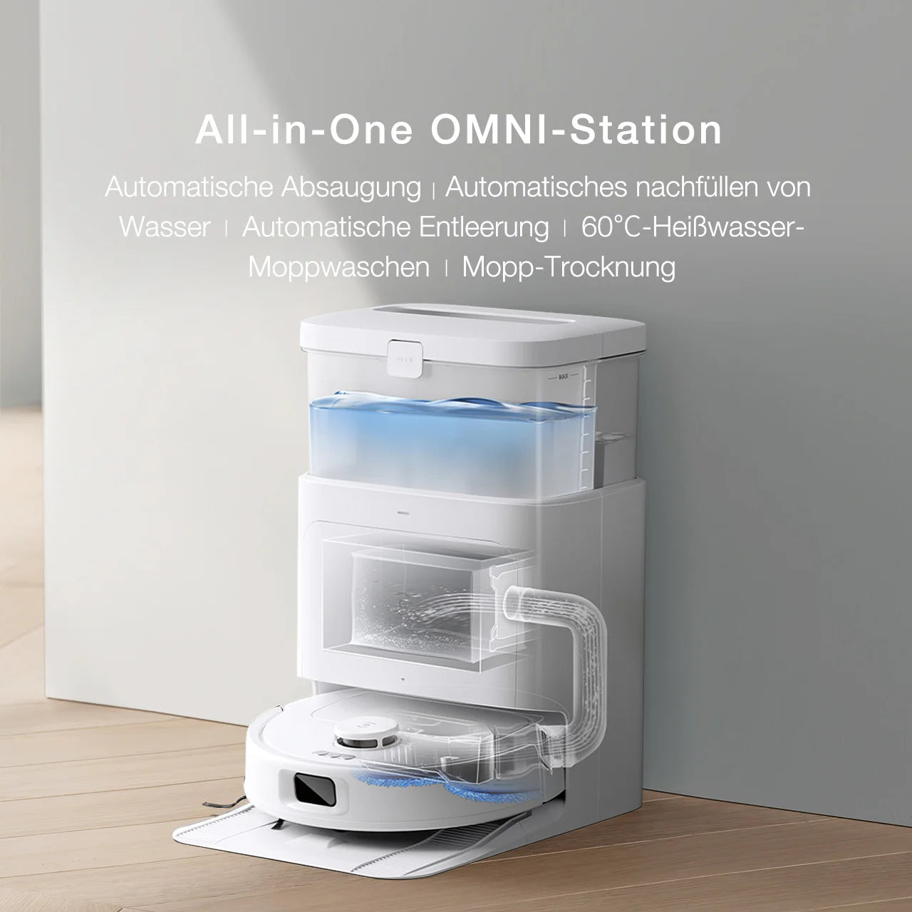 Ecovacs Roboterstaubsauger Deebot N30 Pro Omni – 5200 mAh, 0,4 l, Akkubetrieb, 65 dB(A)