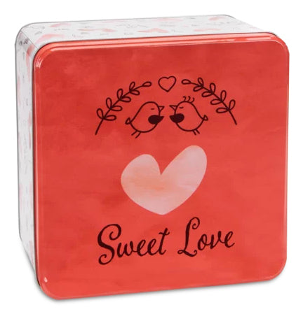 Städter Sweet Love – Vorratsdose 4,4 l, 21 × 21 × 10 cm, Weissblech, Weiss