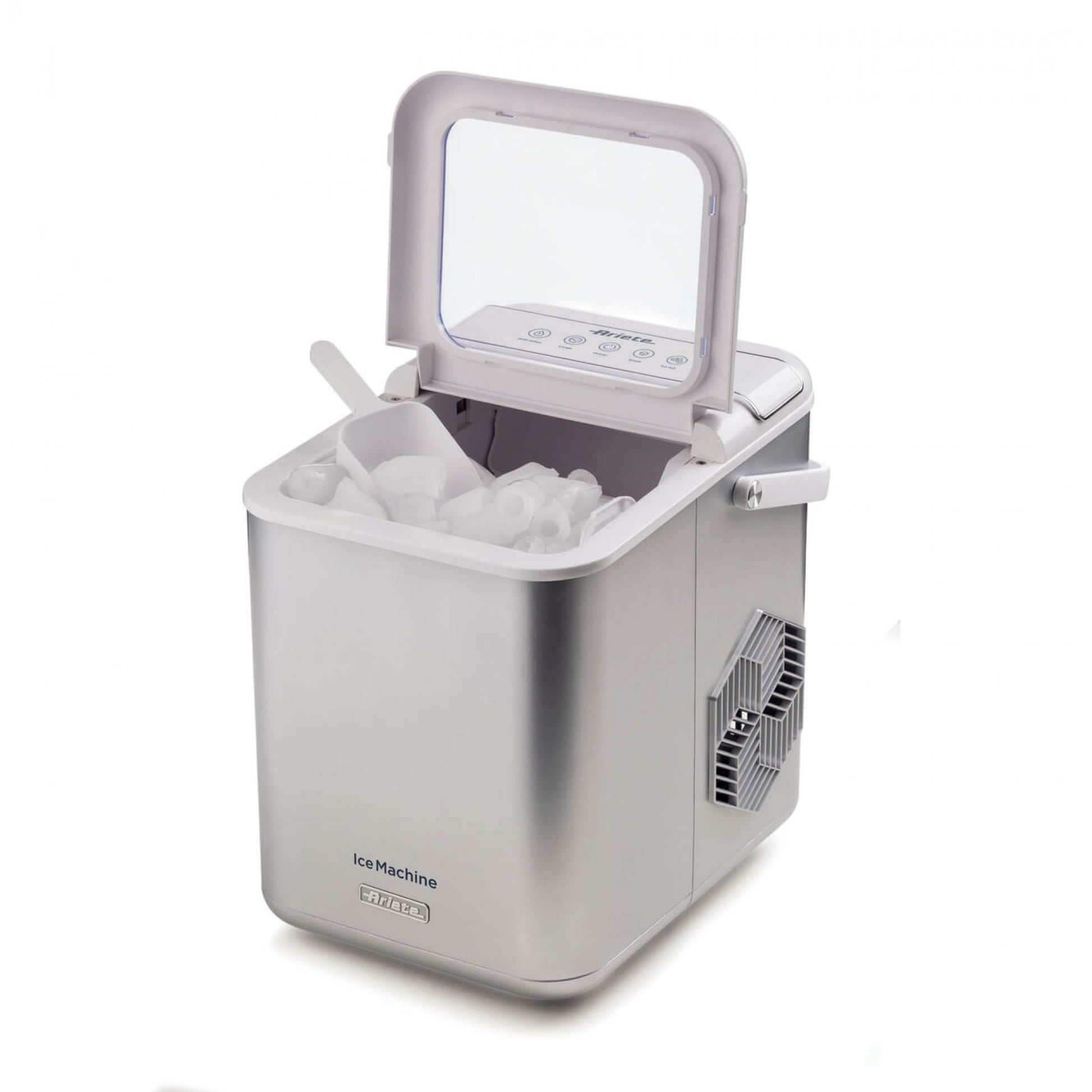 Ariete Eiswürfelmaschine ARI-651 – 12 kg/24 h, 1,4 l Wassertank – Edelstahl
