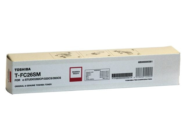 Toshiba Toner T-FC26SM – magenta, 5000 Seiten – für e-STUDIO262CP/e-STUDIO222CS/e-STUDIO263CS