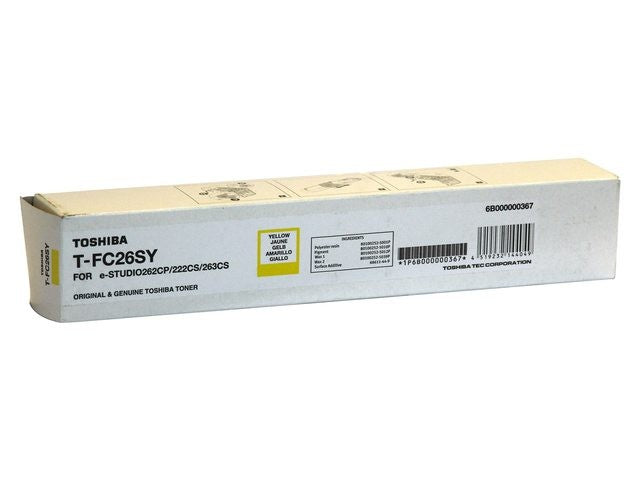 Toshiba Toner T-FC26SY – Gelb, 5000 Seiten – für e-STUDIO 262CP/222CS/263CS