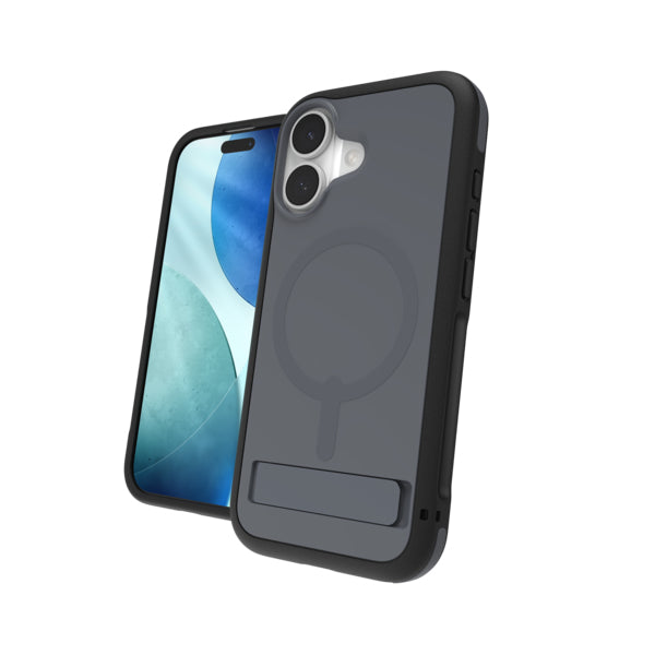 ZAGG Sedona Snap Backcover – für Apple iPhone 17, mit Ständer, Graphen, Anthrazit, bis 4 m Sturzsicher