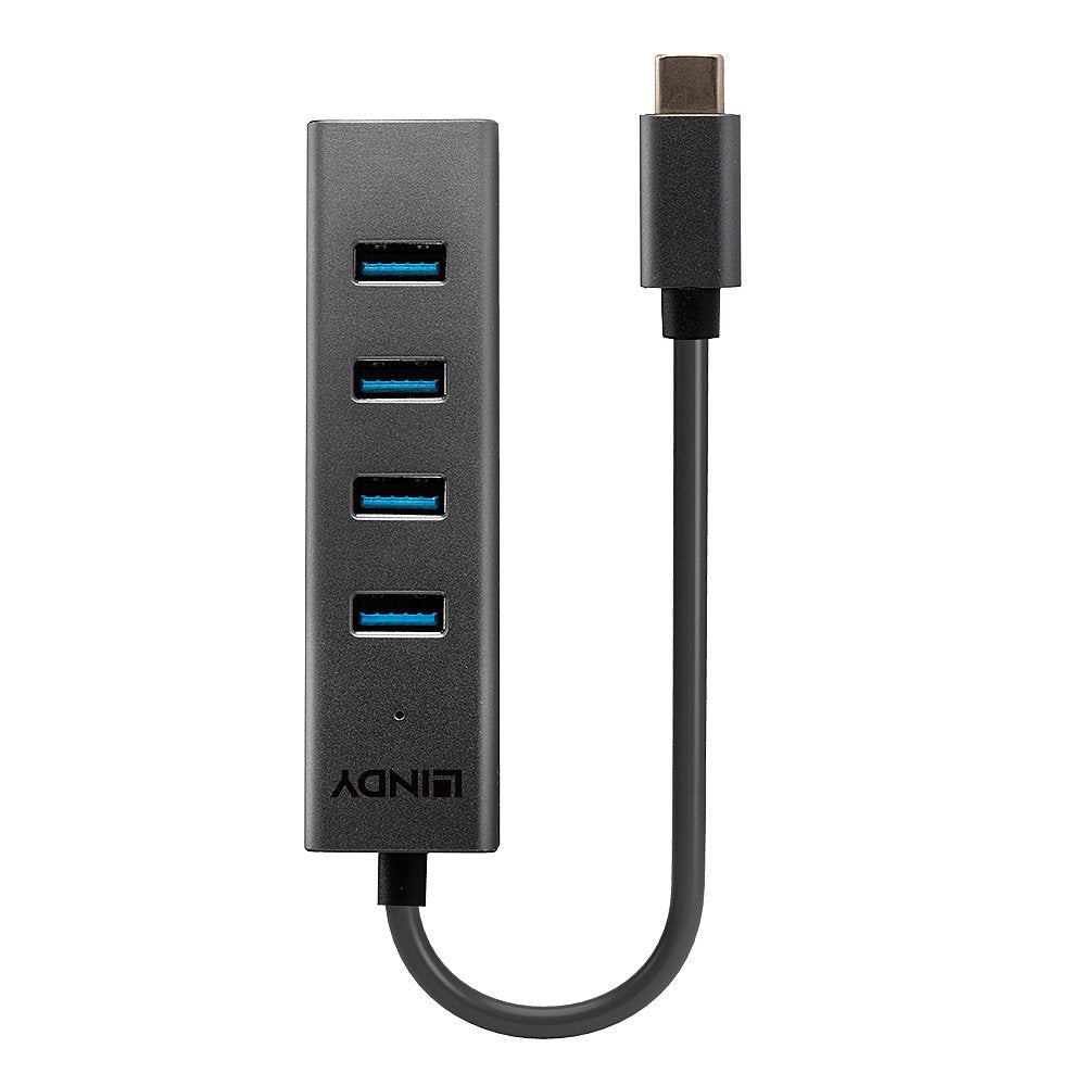Lindy 43325 USB-Hub – USB-C, 4× USB-A