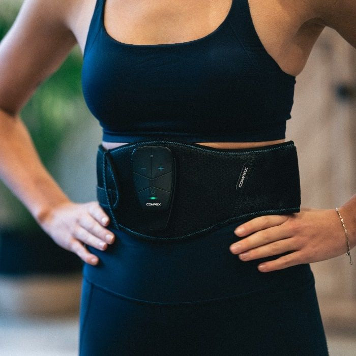Compex Massagegerät (elektrisch) COREBELT 5.0 – EMS, 9 Programme – S/M (65–85 cm) – Schwarz
