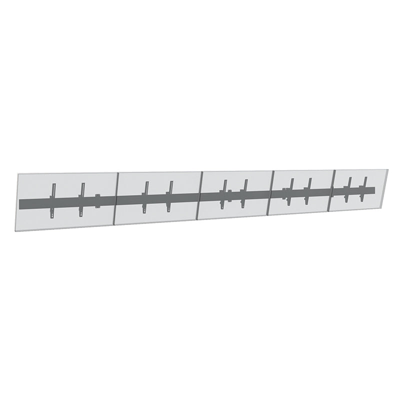 Hagor Videowand-Halterung – 46–65" – VESA 200×200–600×400 – bis 50 kg, für 5 Displays, neigbar – Schwarz