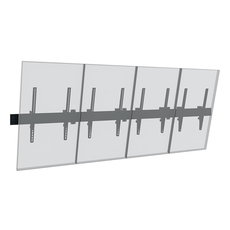 Hagor Wandhalterung – neigbar – 46–65" – VESA 200×100–400×600 – bis 50 kg, für 4 Displays – schwarz