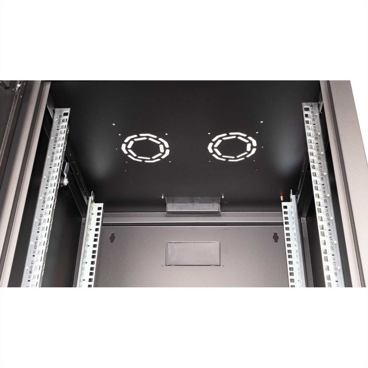 ROLINE Pro – 19" Wandverteiler 20U, IP20, abschliessbar, 600 × 600 × 996 mm, schwarz