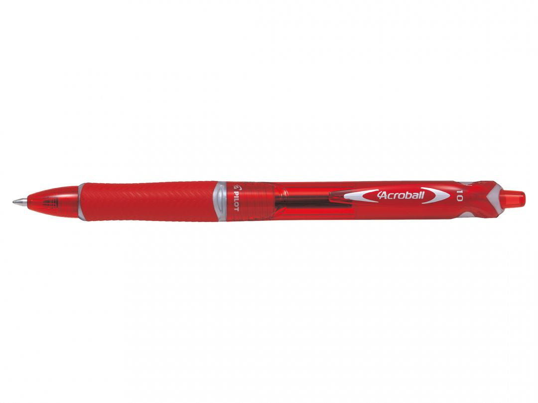 Pilot Acroball Begreen BAB15MBGR Kugelschreiber – Rot, Medium, Druck, Recycelt, Nachfüllbar