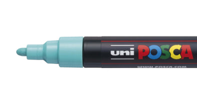 Uni-Ball POSCA PC-5M Paint Marker – Rundspitze, 1,8–2,5 mm, wasserbasiert, permanent, aquagrün