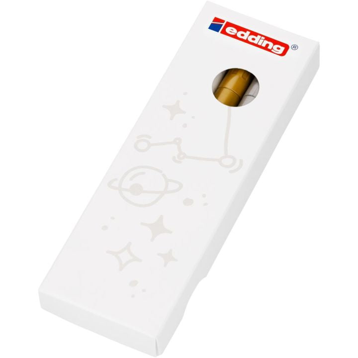 Edding 780 Paint Marker Metallic – Rundspitze 0,8 mm – Gold, Silber, Weiss – 3er-Set