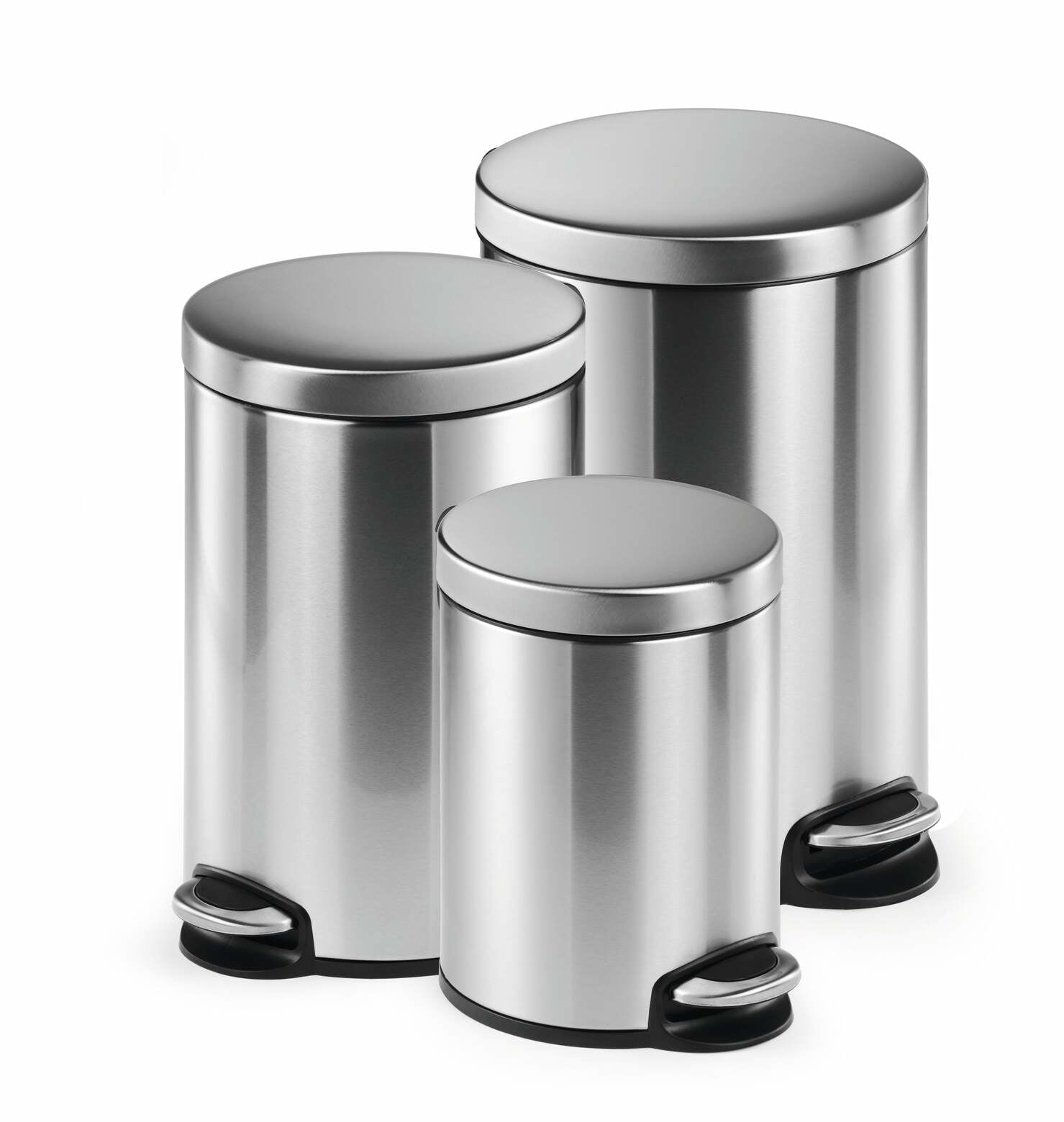 Durable Treteimer – 5 l – Edelstahl, rund – Soft-Close, Anti-Fingerprint