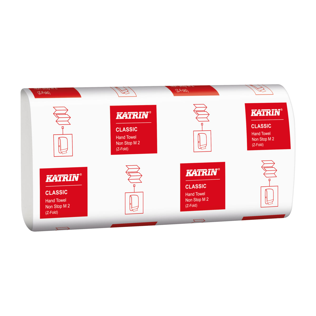 Katrin Non-Stop M2 Falthandtuch – Z-Falz, 2-lagig, weiss, 203 × 240 mm – 4'000 Stück