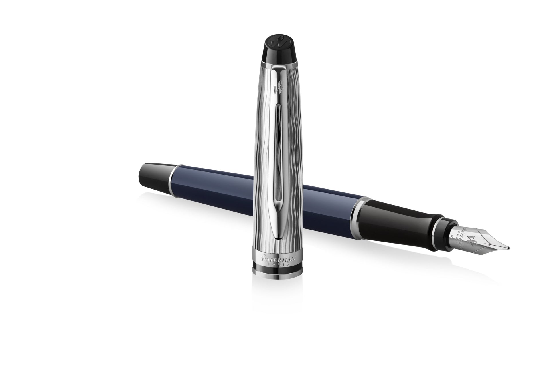 Waterman Expert L'Essence du Bleu – Federspitze M – Blau, palladium-plattiert