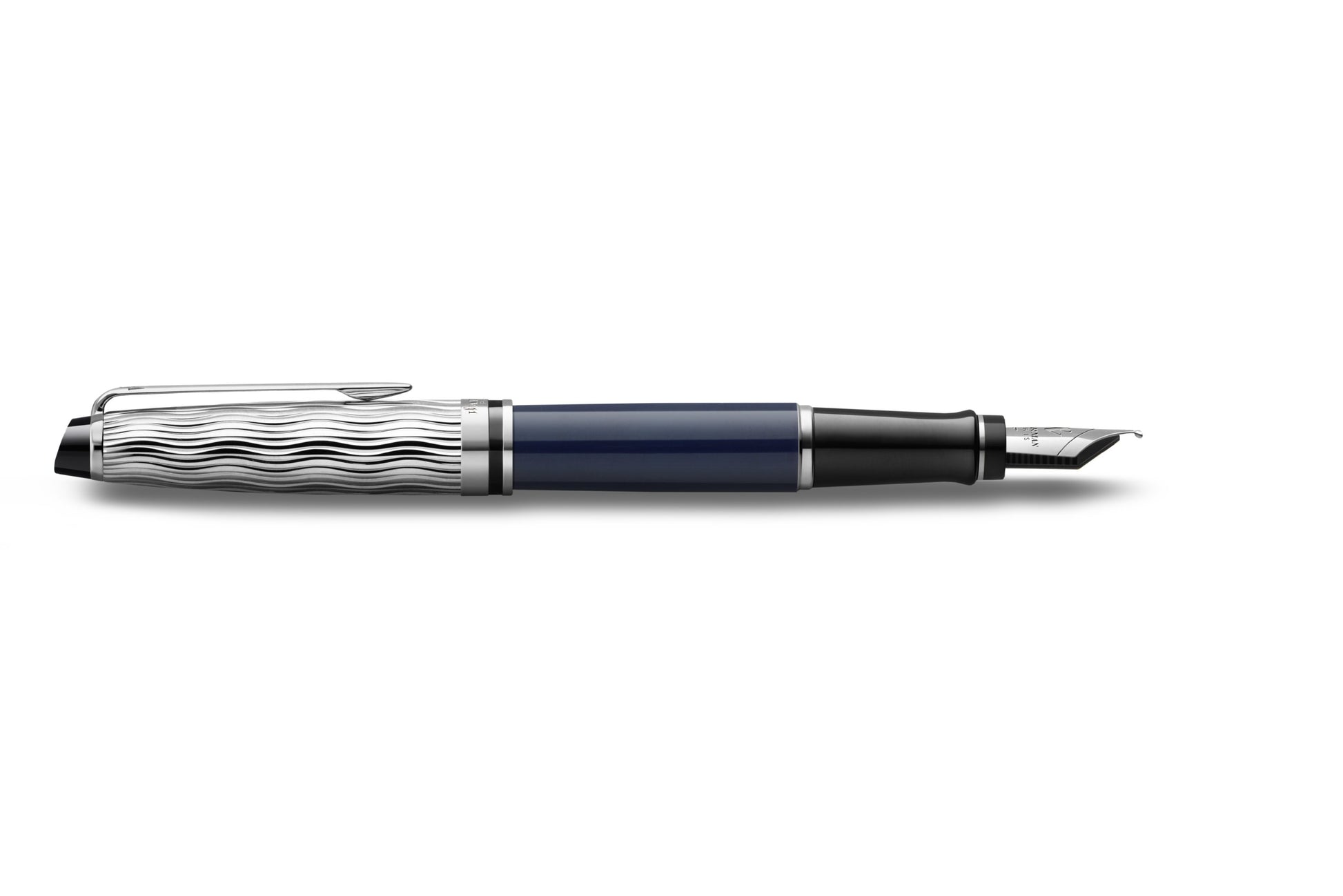 Waterman Expert L'Essence du Bleu, palladium-plattiert – Feine Feder – blau