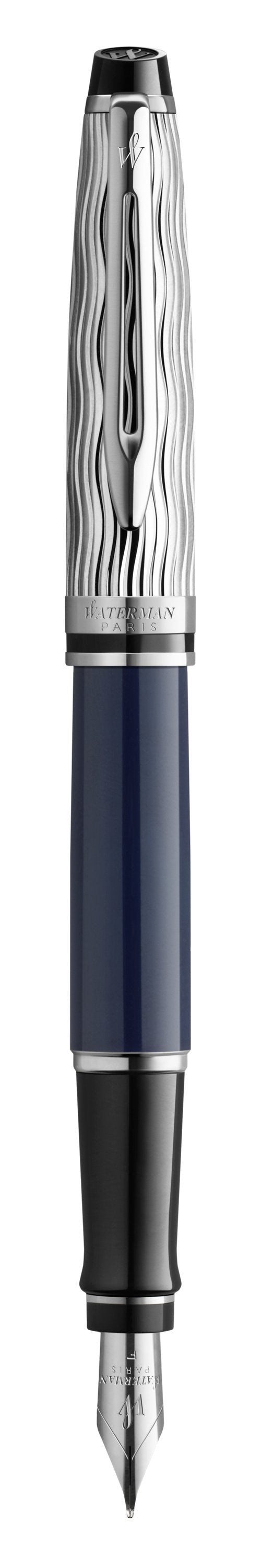 Waterman Expert L'Essence du Bleu – Federspitze M – Blau, palladium-plattiert