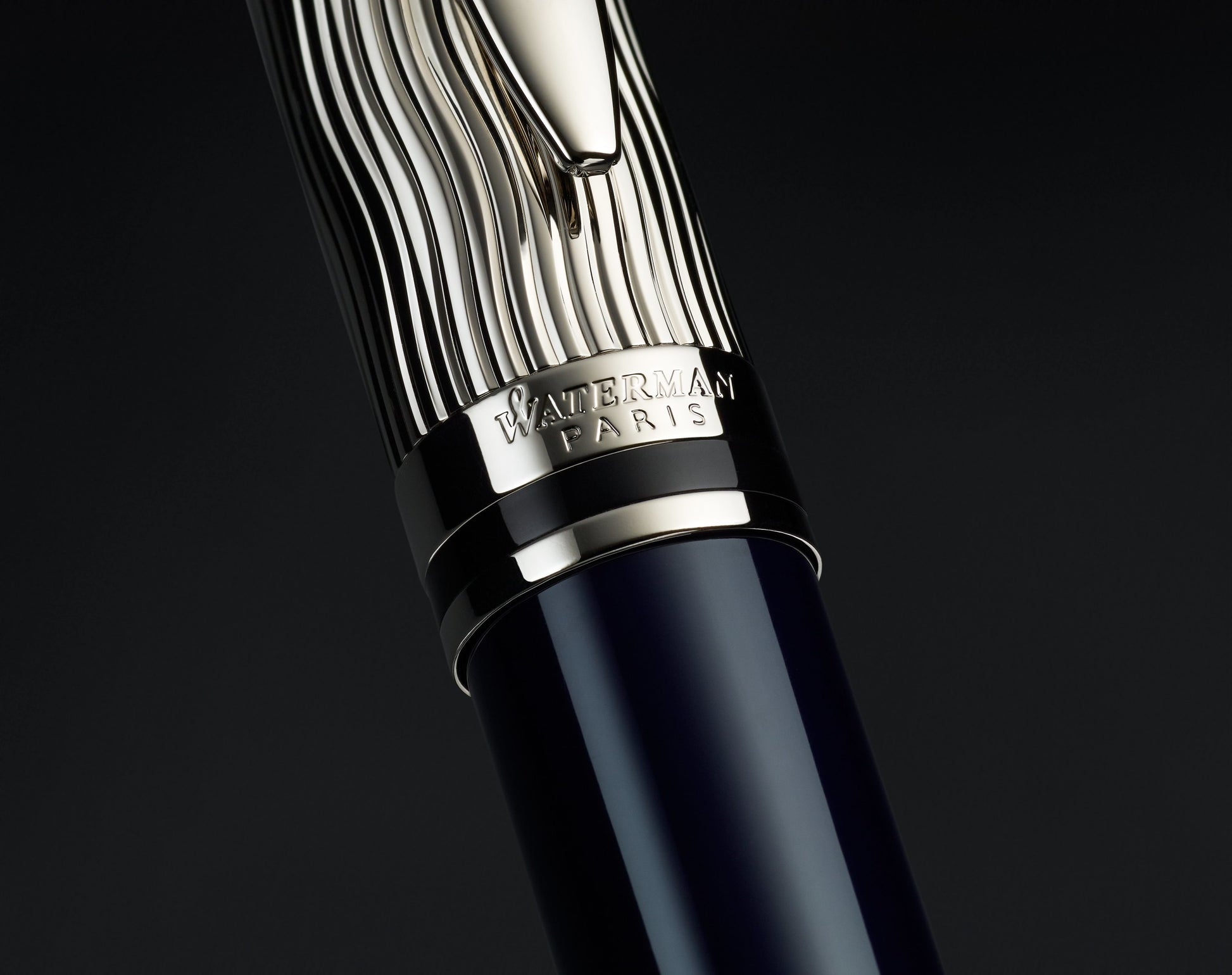 Waterman Expert L'Essence du Bleu, palladium-plattiert – Feine Feder – blau