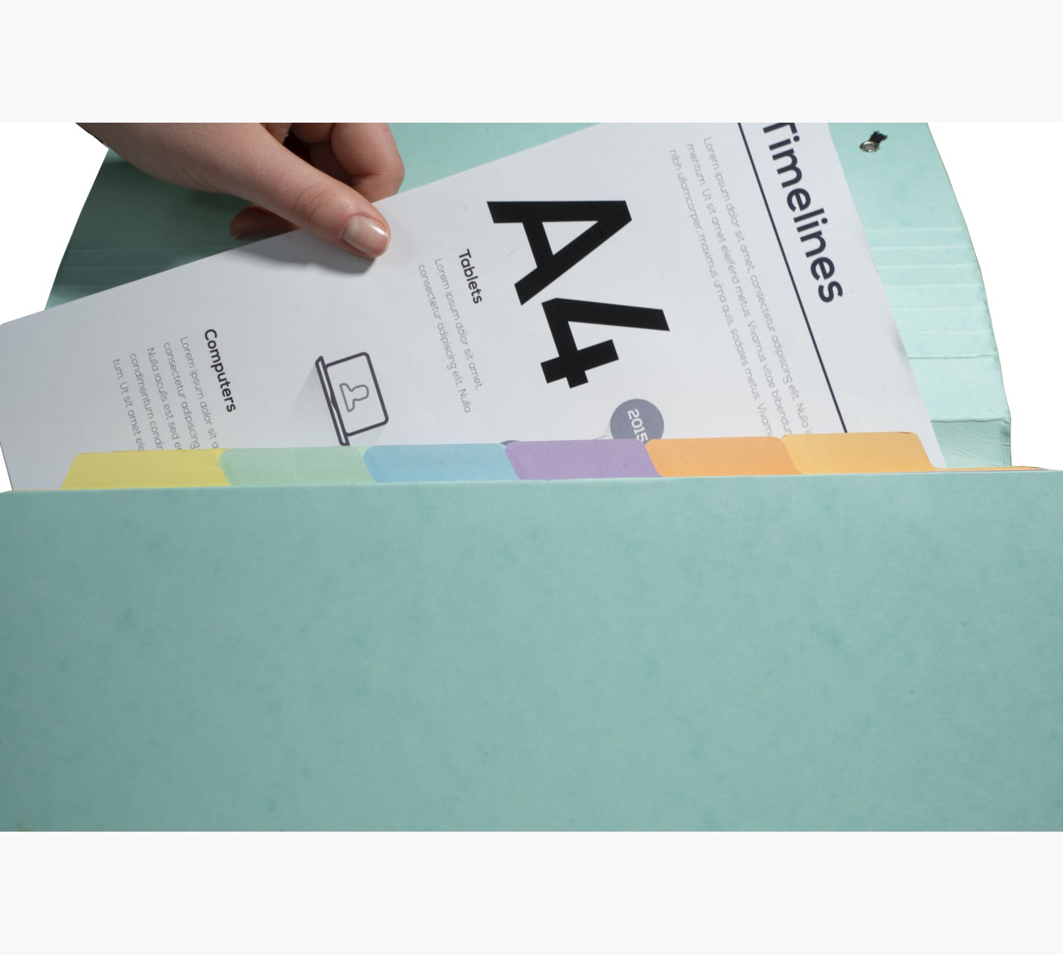 Exacompta Aquarel Fächermappe A4 – 12 Fächer, Gummiband, Karton, Mehrfarbig, bis 250 Blatt, 4 Stk.