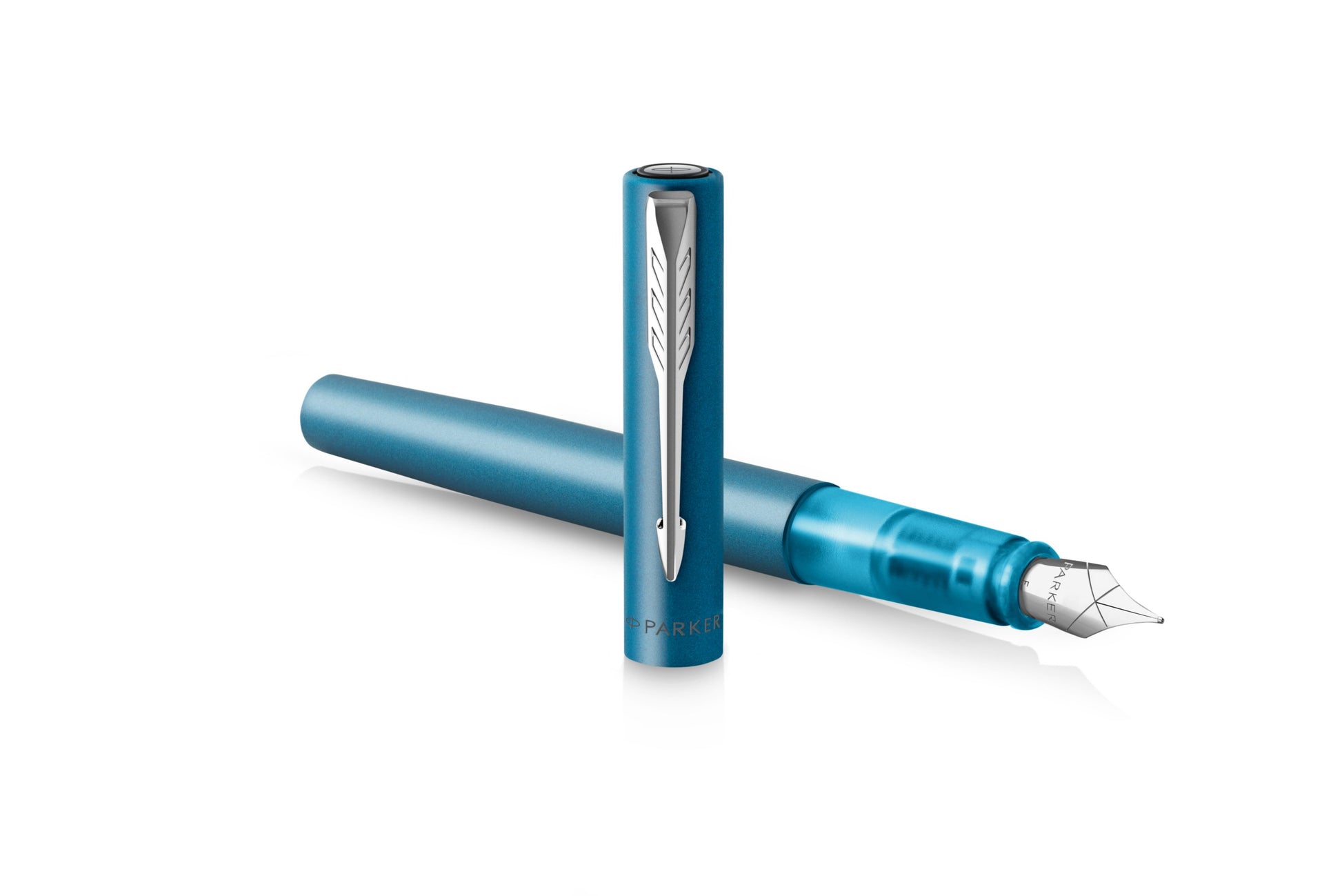 Parker Vector XL – Federspitze M – für Rechts- & Linkshänder – türkis, blau – Patronen