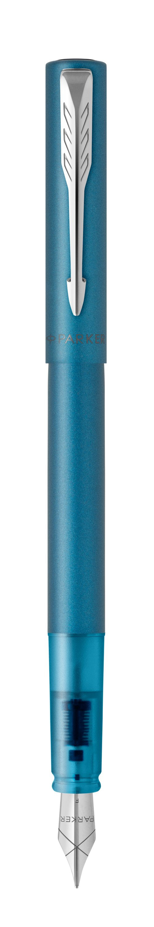Parker Vector XL – Federspitze M – für Rechts- & Linkshänder – türkis, blau – Patronen