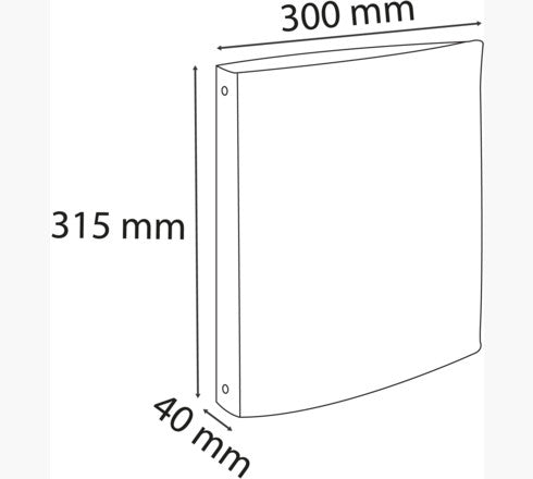 Exacompta Aquarel Ringbuch – 2-Ring – für A4 – Rückenbreite 4 cm – sortiert – 10 Stk.