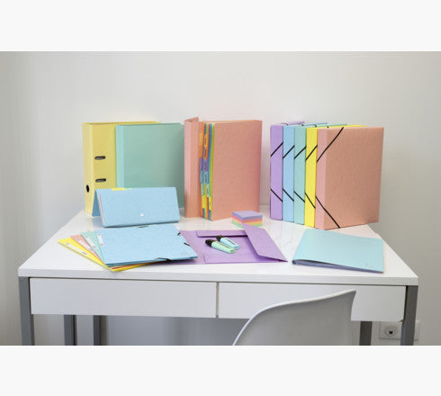 Exacompta Gummibandmappe Aquarel A4 – 3 Klappen, Karton, mehrfarbig, bis 250 Blatt, 5 Stk.