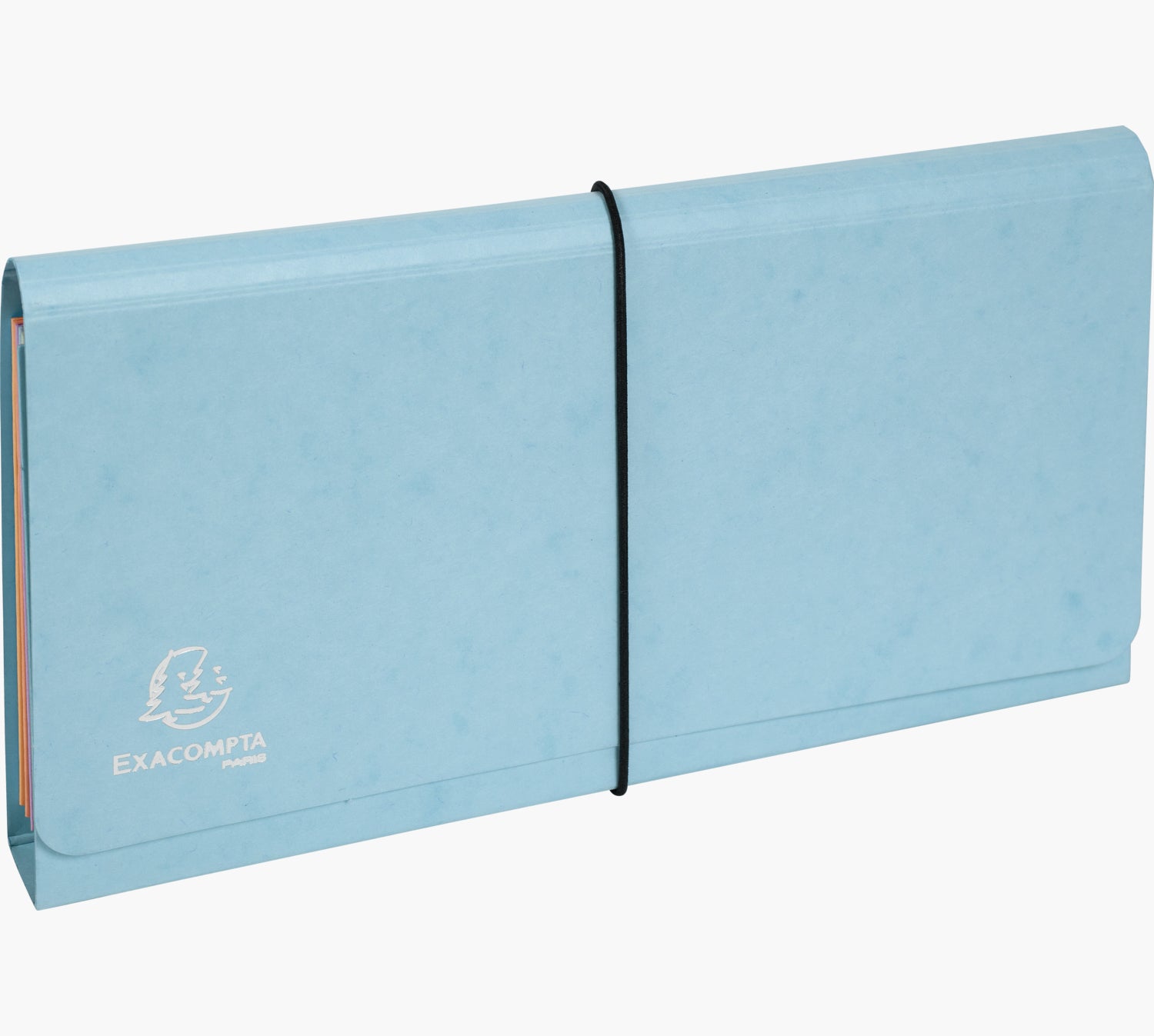 Exacompta Aquarel Fächermappe DL – 6 Fächer, Gummiband, Karton, mehrfarbig, bis zu 120 Blatt, 4 Stk.