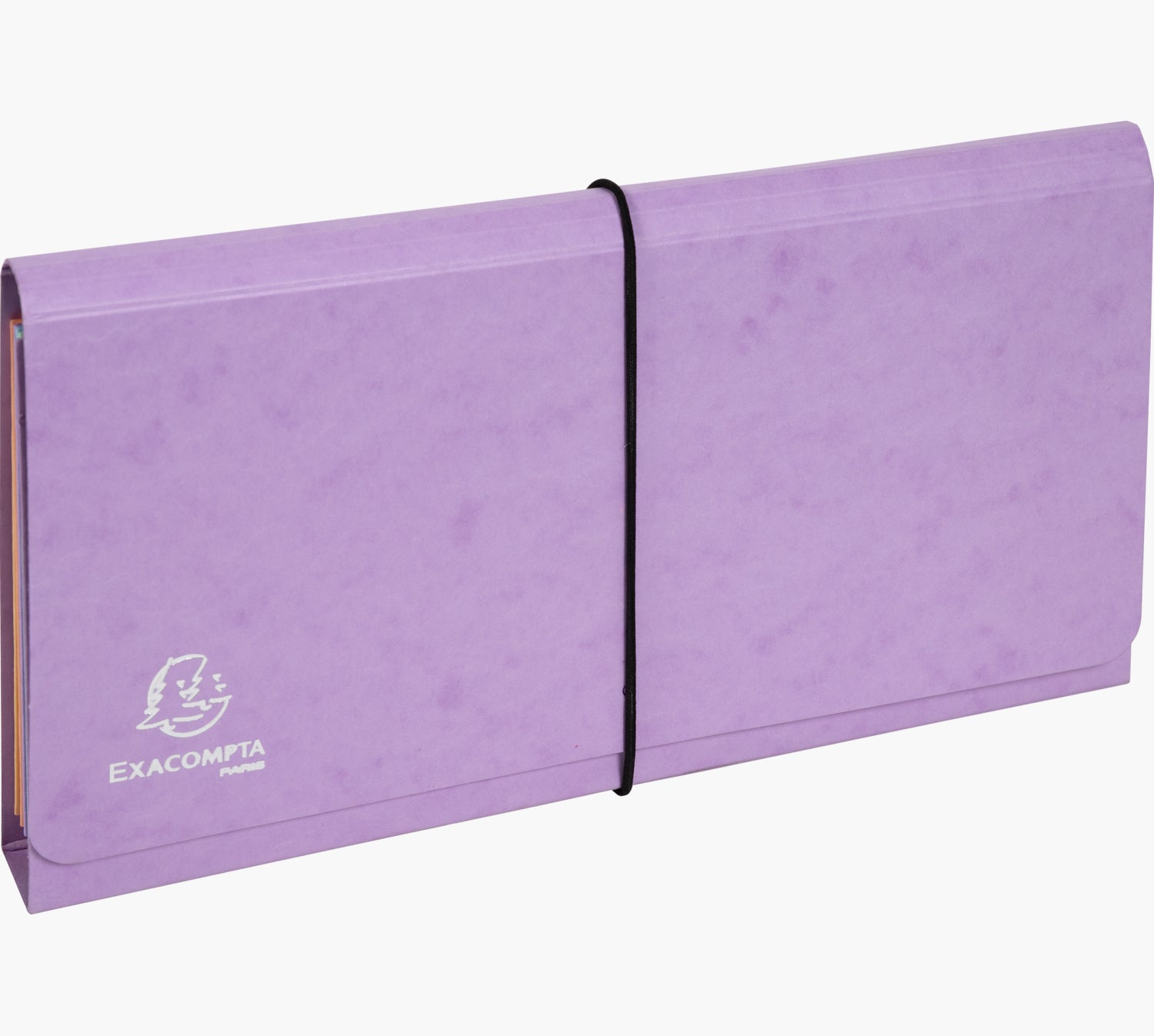 Exacompta Aquarel Fächermappe DL – 6 Fächer, Gummiband, Karton, mehrfarbig, bis zu 120 Blatt, 4 Stk.