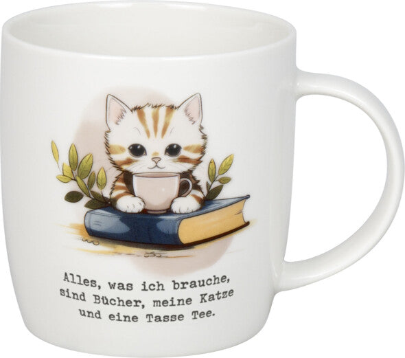 Könitz Porzellan Könitz Teetasse – 400 ml, Ø 8,7 cm, H 9,2 cm, Porzellan, Weiss, spülmaschinenfest, mikrowellengeeignet