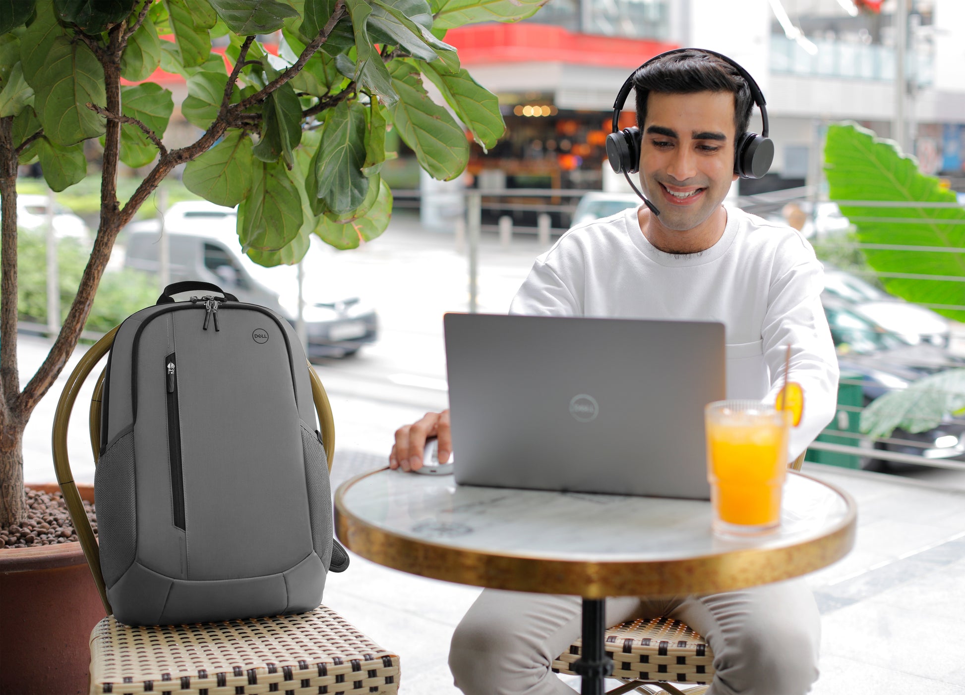 DELL Notebook-Rucksack bis 15" – wasserdicht, 20 l – Grau