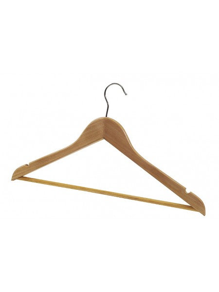 Alba PMBASIC BO Kleiderbügel 25er Set – Holz/Stahl – Natur – 230 × 445 × 25 mm