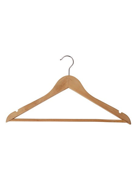 Alba PMBASIC BO Kleiderbügel 25er Set – Holz/Stahl – Natur – 230 × 445 × 25 mm