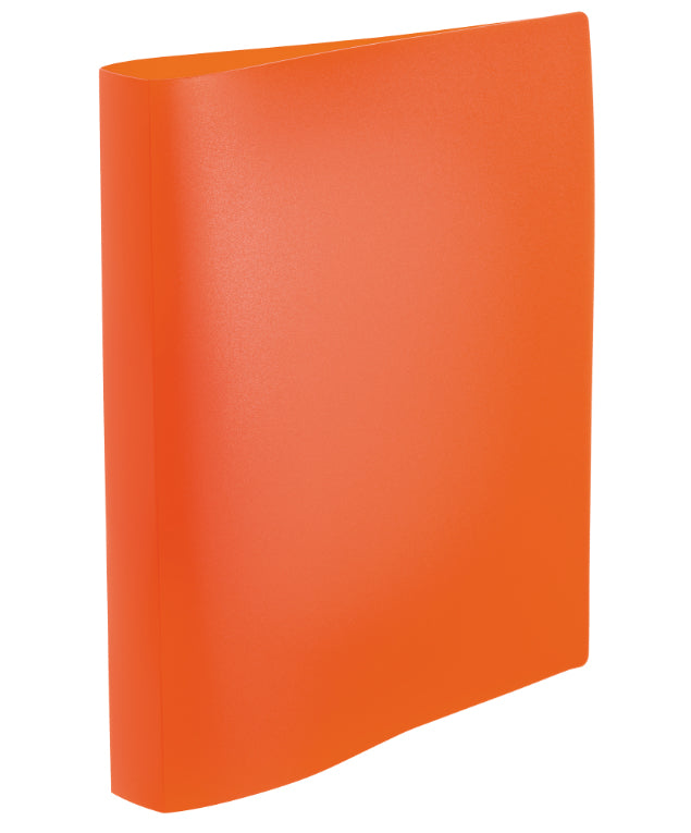 HERMA Zeigebuch – A4 Hochformat – 2-Ring, Rücken 35 mm – Neonorange, Kunststoff, mit Niederhalter