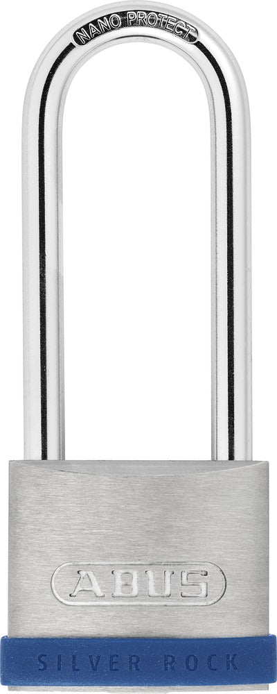 ABUS Silver Rock 5/50HB80 Mechanisches Vorhängeschloss – Zink, Bügel 80×28 mm, Ø8 mm, Sicherheitslevel 7