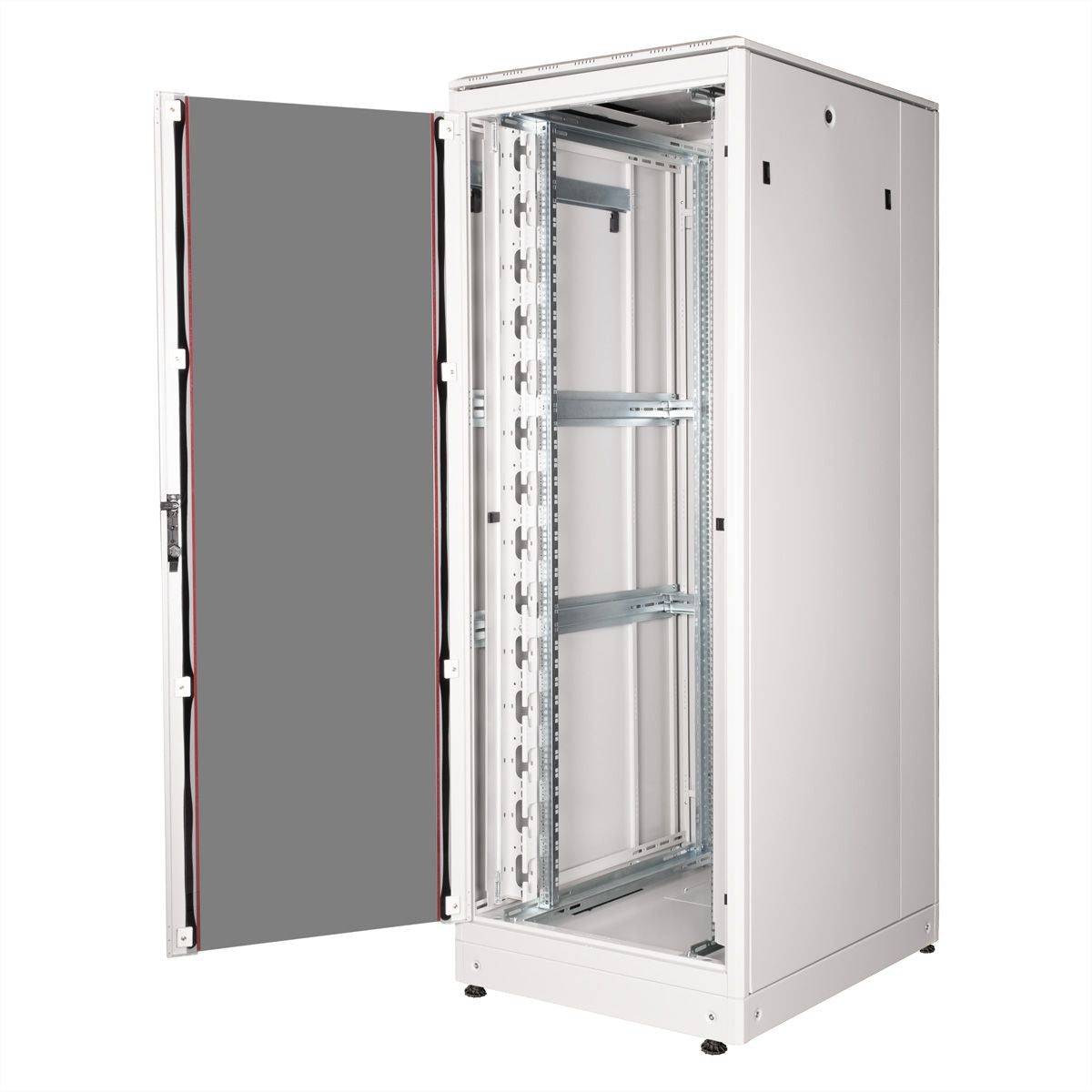 ROLINE Pro – 19" Netzwerkschrank 42U, IP20, abschliessbar, 800 × 1000 × 2053 mm, lichtgrau, Stahl