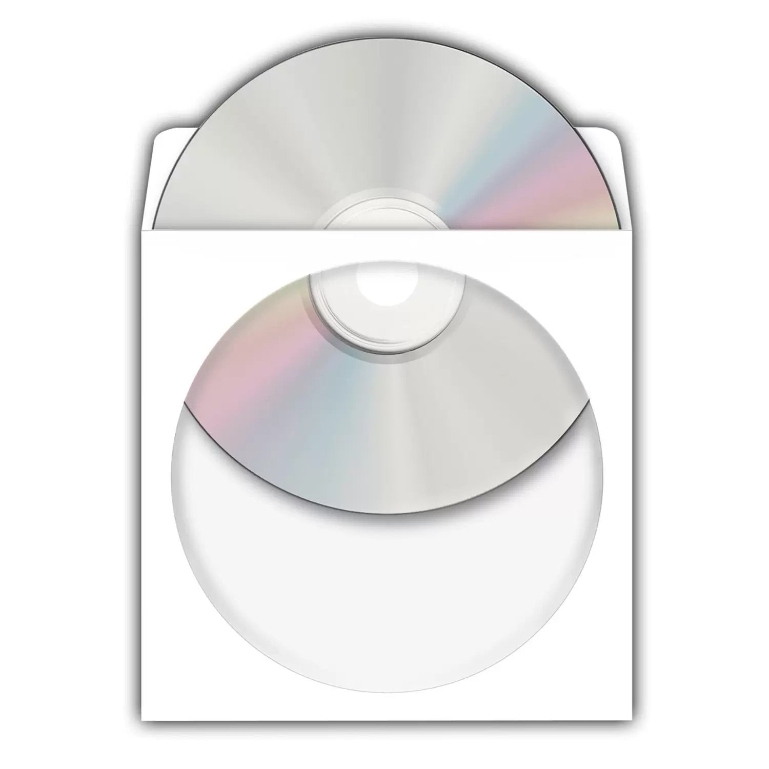 HERMA CD-/DVD-Papiertaschen – 1 Disk, Papier, 124 × 124 mm, 100er Pack